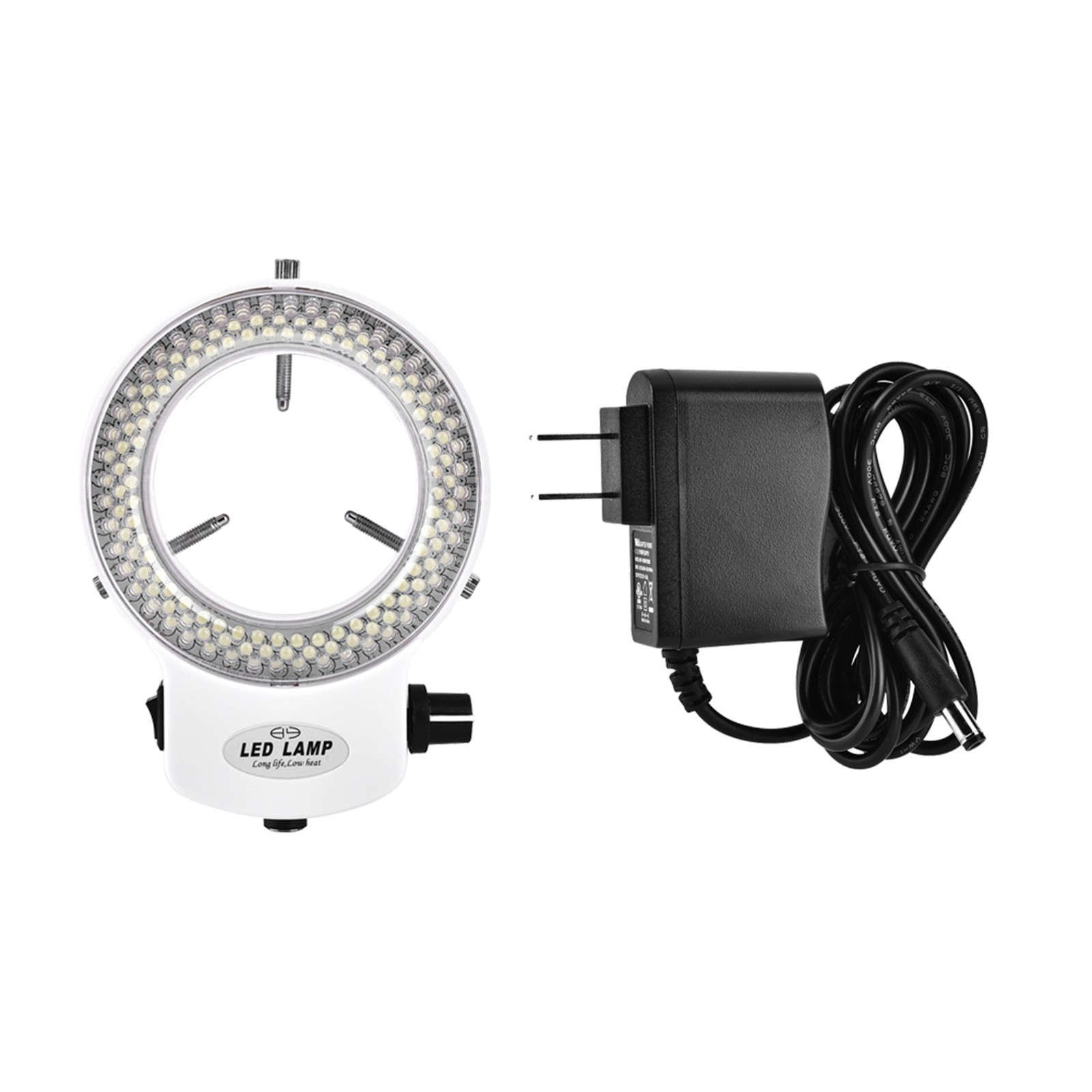 Microscope Camera 144 LED Beads Light Source Brightness Ring Lamp (White)