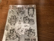 Birthday Cats Stamp Set. Clear Unmounted Stamps. New. Stamping Cardmaking Crafts