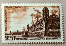 5D1-Timbre France YT  1042 neuf **  année 1955 "brouage"