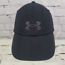 Under Armour Hat Womens Black Athletic Stretch Back One Size Breathable Cap