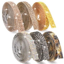 Self Adhesive Rhinestone Ribbon Crystal Strips with 2MM Diamond Assorted Mix 01