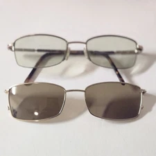 Kliik Denmark Eyeglass Frames + Nino Balli Gold Clip-On Sunglasses | Rare Set