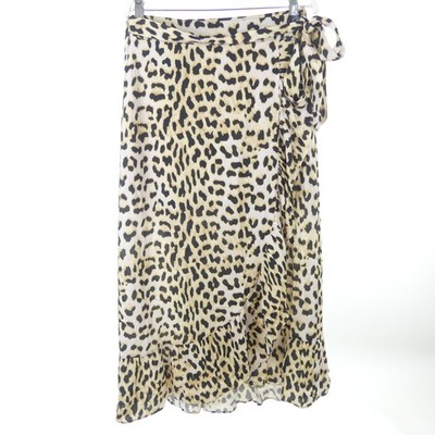 Espadrij x Mary Kotter wrap skirt skirt leopard pattern size M/L