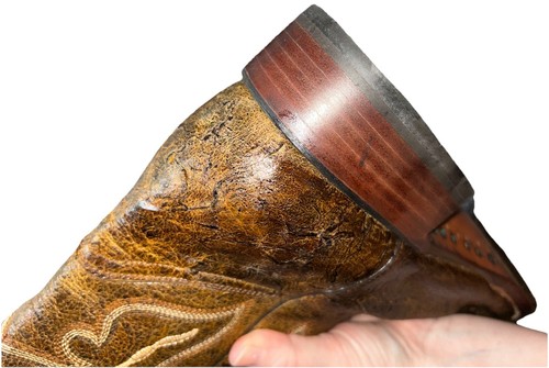 Rari stivali Resistol Ranch Lucchese Tufo Hedeman punta quadrata serpente crackle taglia 10 D - Foto 11 di 16