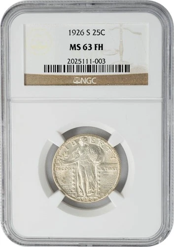 1926-S Standing Liberty Quarter 25c MS63FH NGC 950508-16