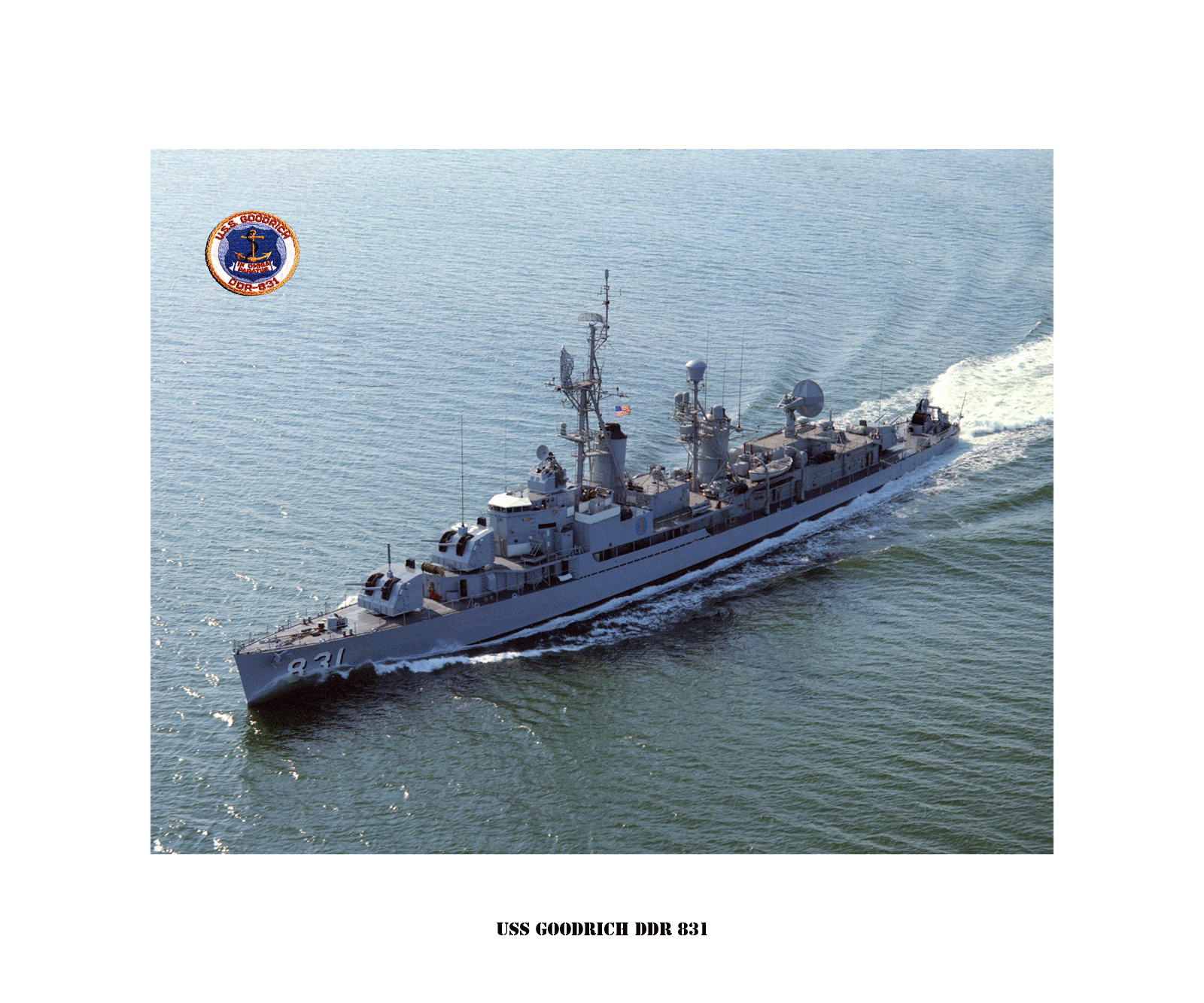 USS GOODRICH DDR 831 , US Naval Destroyer, USN Navy Ship Drucken USS GOODRICH DDR 831 , US Naval Destroyer, USN Navy Ship Drucken