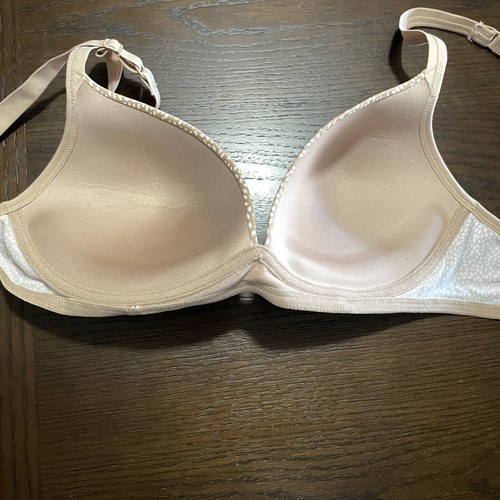Warners Push Up Bra 38B Wire Free Satin Seamless Padded Adjustable Strap - Picture 7 of 14