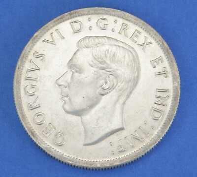 1939 Canada Silver Coin Canadian Dollar - BU George VI Fide Svorvm