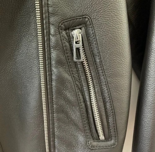 Zara Girls Kid 10 Blk Faux Leather Shearling Biker Jacket Pockets Soft Excellent - Picture 9 of 10