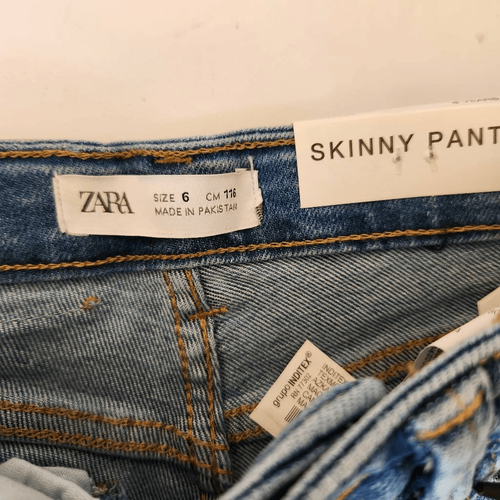 Zara 5-6 skinny jeans blue denim New with tags - Picture 2 of 4