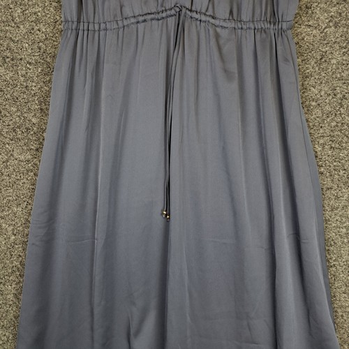 NEW H&M Womens Maxi Dress Size 14 Blue Elastic Waist V-Neck Event Occasion - Picture 4 of 10