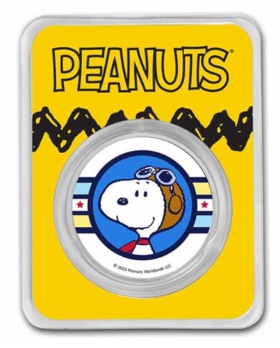 Peanuts® Snoopy Flying Ace 1 oz Colorized .999 Silver In TEP - Bild 1 von 4