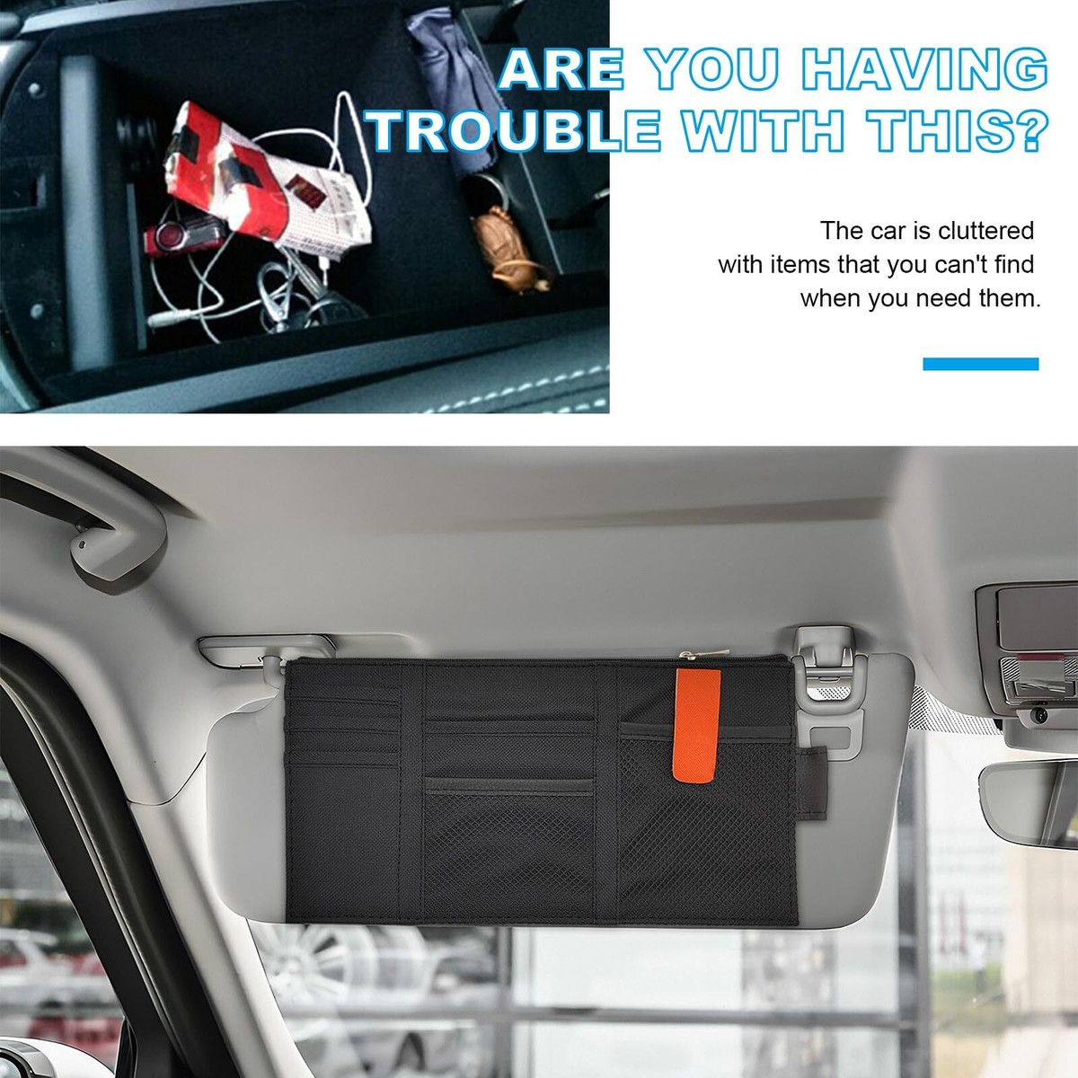 Rigid Molle Car Sun Visor Organizer Tactical Pounch With