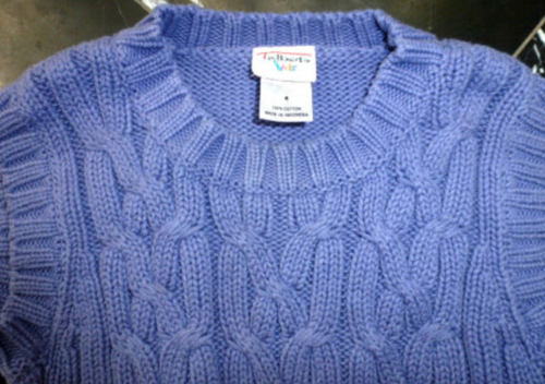 LANDS' END Girls Striped NORDIC Floral CABLE FLEECE Hood Knit SWEATER 4 6 7 8 10 - Picture 118 of 122