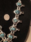 Native Jeweler Genuine ROYSTON Turquoise Nuggets Squash Blossom Necklace — photo 3