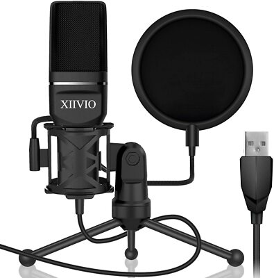 USB Gaming Condenser Microphone Kit Recording Broadcasting
