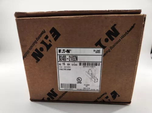 Eaton - B2400-21/2ZN - B-Line 2 Hole Pipe Strap - 2.5" x 6.15" x 1.62" - Qty 15