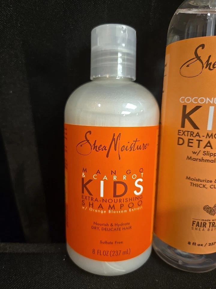 Lote mixto de 3 piezas de champú y acondicionador desenredante de humedad de karité para niños de 8 oz cada uno Foto 2 de 4
