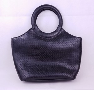 Relic By Fossil Woven Lattice Black Faux Leather Tote Bag