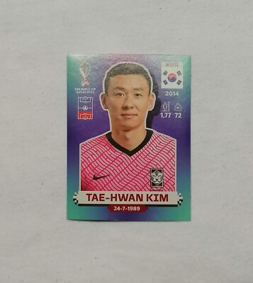 PANINI FIFA WM STICKER QATAR 2022 KOR 6 TAE HWAN KIM SÜDKOREA ORIGINAL NEU