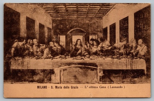 AK Milano S. Maria Delle Grazie L' Ultima Cena Leonardo Letztes Abendmahl   - Bild 1 von 2