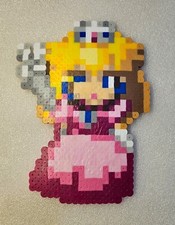 Princess Peach Toadstool Peace Super Mario RPG Pixel Art Perler Bead Art