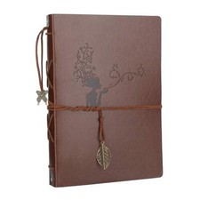 Scrapbook Photo Album DIY Memory Book Vintage Leather Scrapbook11 x 8.3 inche...