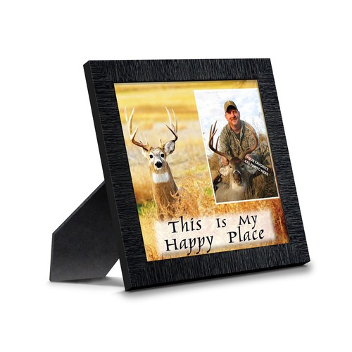 A Deer Hunters Happy Place, gerahmtes Jagdbild, 10x10 9727 - Bild 3 von 8