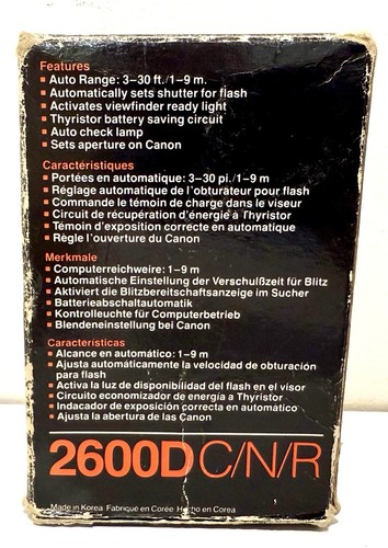 Vivitar Auto Thyristor 2600-D Flash In Box Tested And Working - Picture 13 of 13