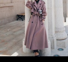 Woolen Winter Coat Korean Loose Longwindbreaker-style Thick Cashmere Cotton