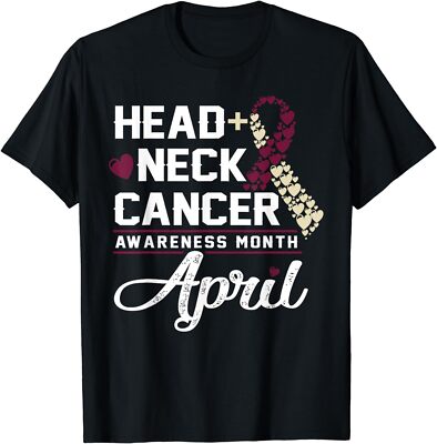 Head And Neck Cancer Awareness Ribbon Month April Unisex T-Shirt
