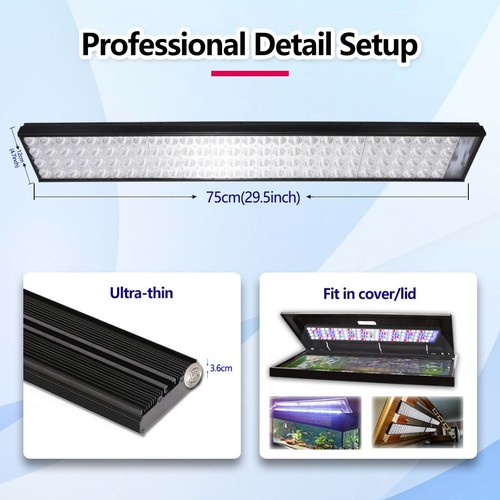 DSunY Plant Aquarium Light Fish Tank Led Lights for Freshwater Planted Tank 6FT - Picture 5 of 12