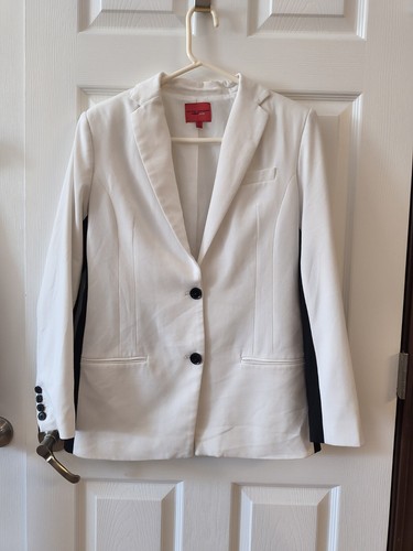 narciso rodriguez for Design Nation Women's Blazer Sz 8 Black White - Picture 7 of 7