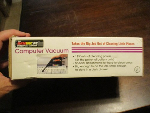 DATAVAC Personal Cleaner PC Computer Vacuum 115 volts cleaning power 1999 NOSIB - Afbeelding 5 van 6