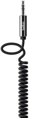 Belkin 1.8M 3.5mm Mixit Spiral Aux Kabel Schwarz - AV10126cw06-BLK