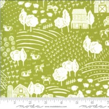 Moda On The Farm by Stacy Iest Hsu 20703 17 Green Landscape COTTON