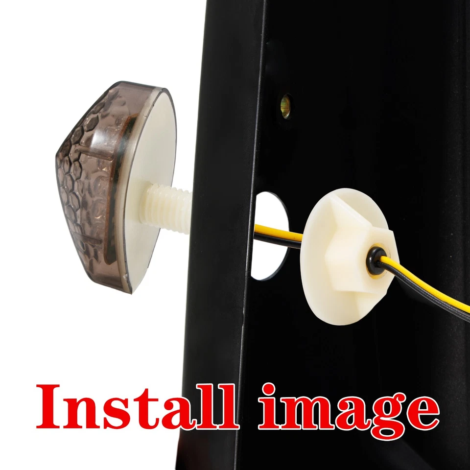 Luces intermitentes indicadoras de señal de giro LED de montaje empotrado ajuste universal para Kawasaki Foto 2 de 4