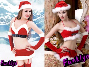 Immagini Natalizie Hot.Mini Abito Miniabito Natalizio Babbo Babba Natale Dress Sexy Robe Hot Donna F880 Ebay