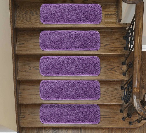 Stair Treads Carpet Mat Non Slip Skid Cleaning Machine Washable, Shaggy 22x67cm - Picture 61 of 88