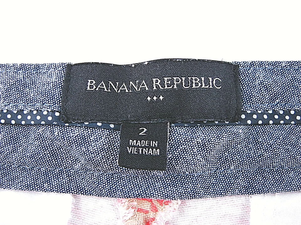 Pantalones Cortos Banana Republic Estampado Melocotón Talla 2 [30 pulgadas cintura 4 1/2 pulgadas entrepierna] Foto 3 de 4