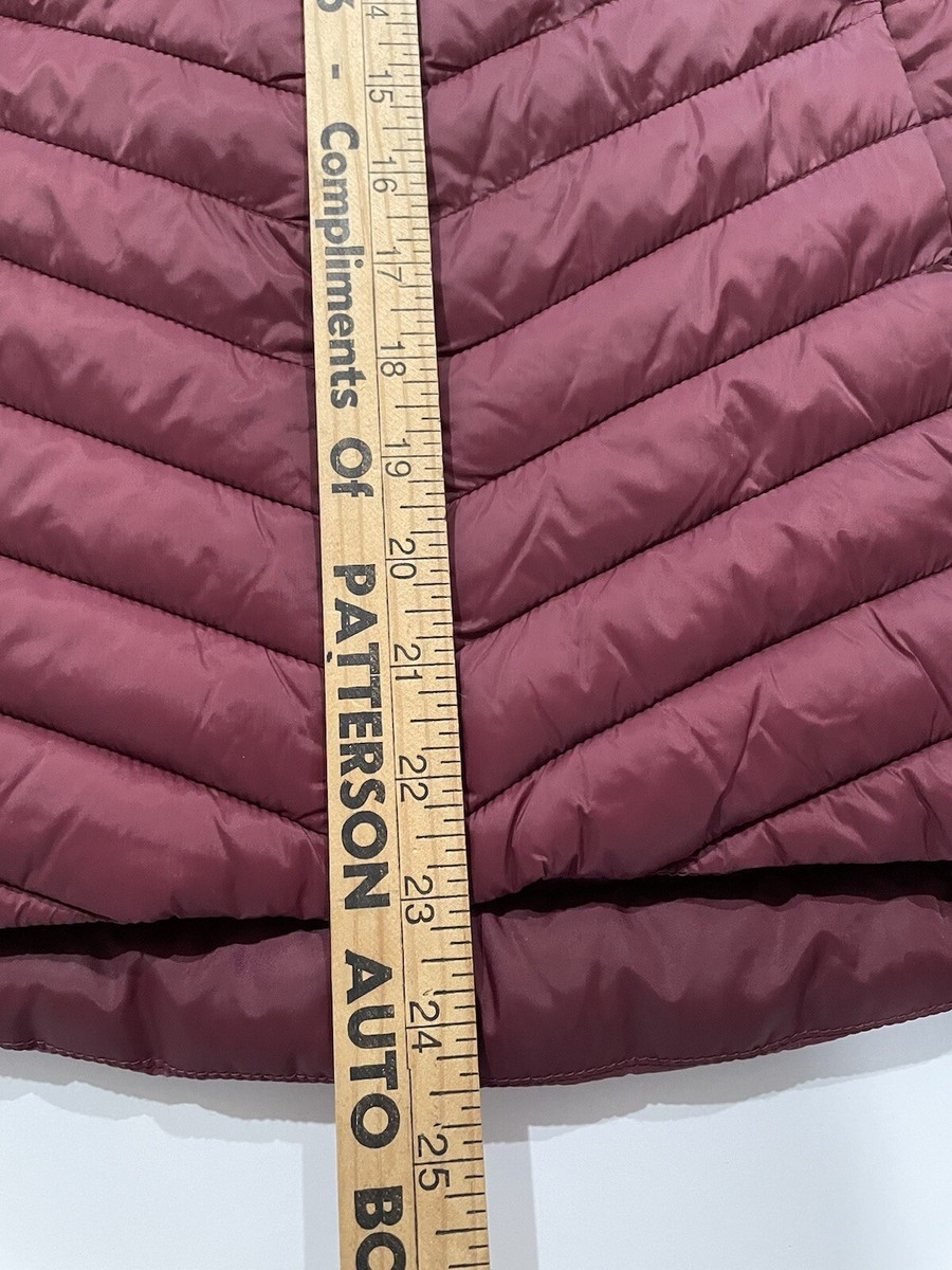 Old Navy Women's Puffer Jacket Water Resistant Burgundy Sz S