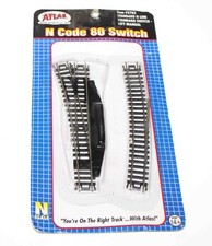 Atlas #2702 N-Scale Standard Switch Left Manual Nickel Silver Trains NOS