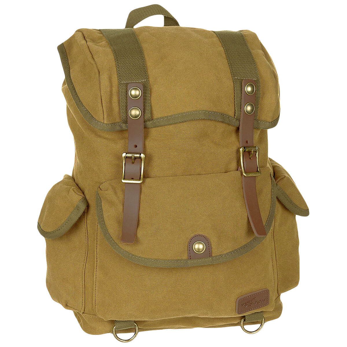 Pure Trash Canvas Backpack Mochila 25L Vintage Viaje Bushcraft Senderismo Marrón