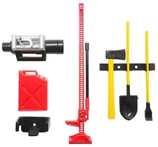 Apex RC Products 1/10 RC Rock Crawler Scale Accessory Set Can,Shovel, Ect. #4053