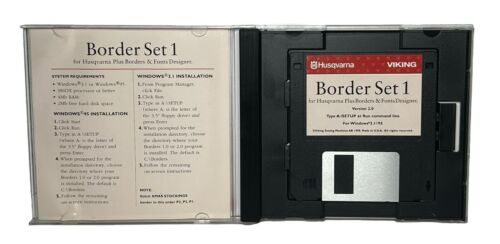 Border Set 1 Husqvarna Viking Plus Borders & Font Designer Software for Windows - Picture 3 of 3