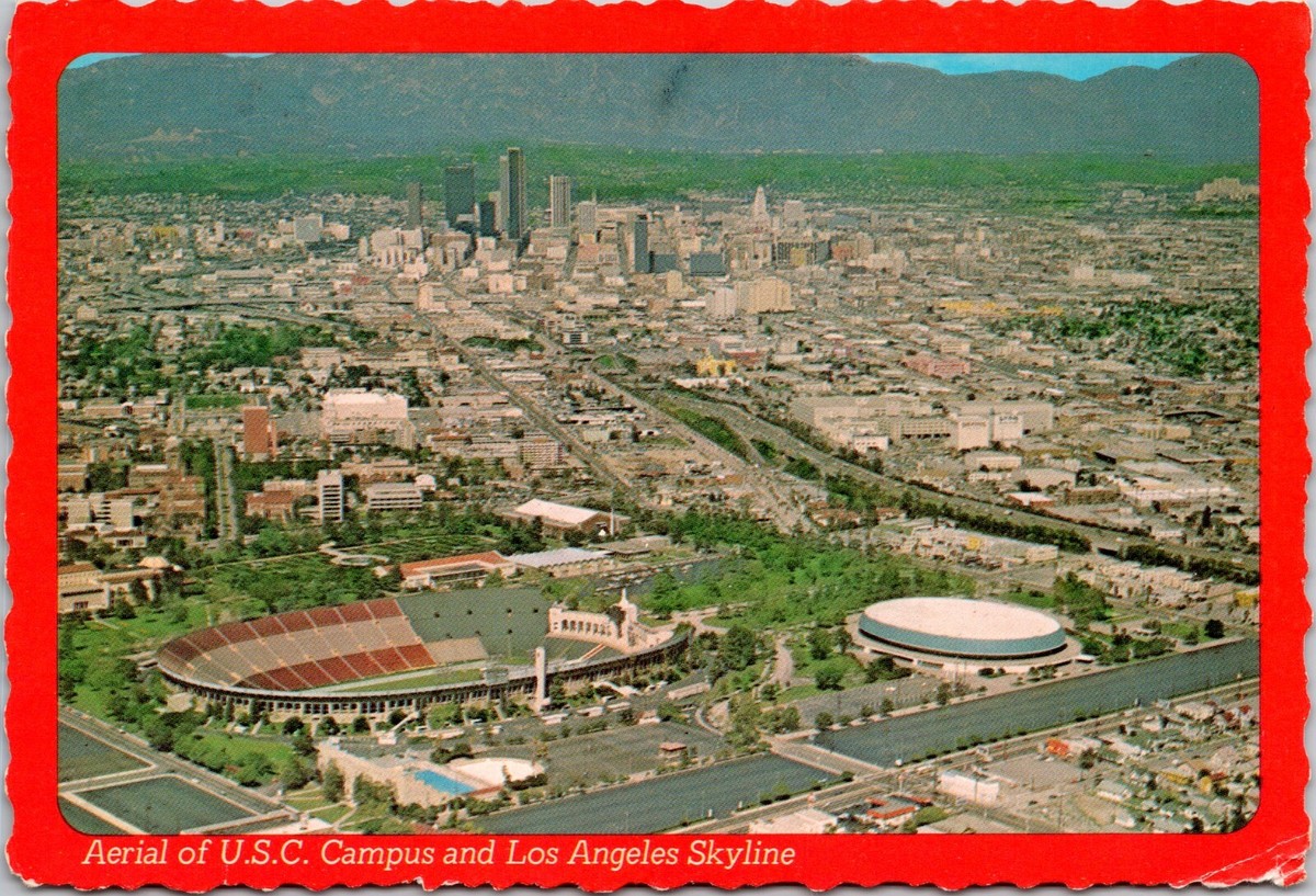 University Southern California, Los Angeles Skyline - 1978
