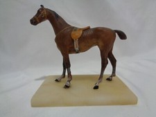 Elegant Refined Cold Painted Austrian Bronze Horse on Marble Base