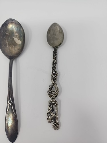 7 LOT OF MIXED SILVERWARE SILVER PLATE STAINLESS STEEL SPOON KNIFE VTG - Picture 2 of 15