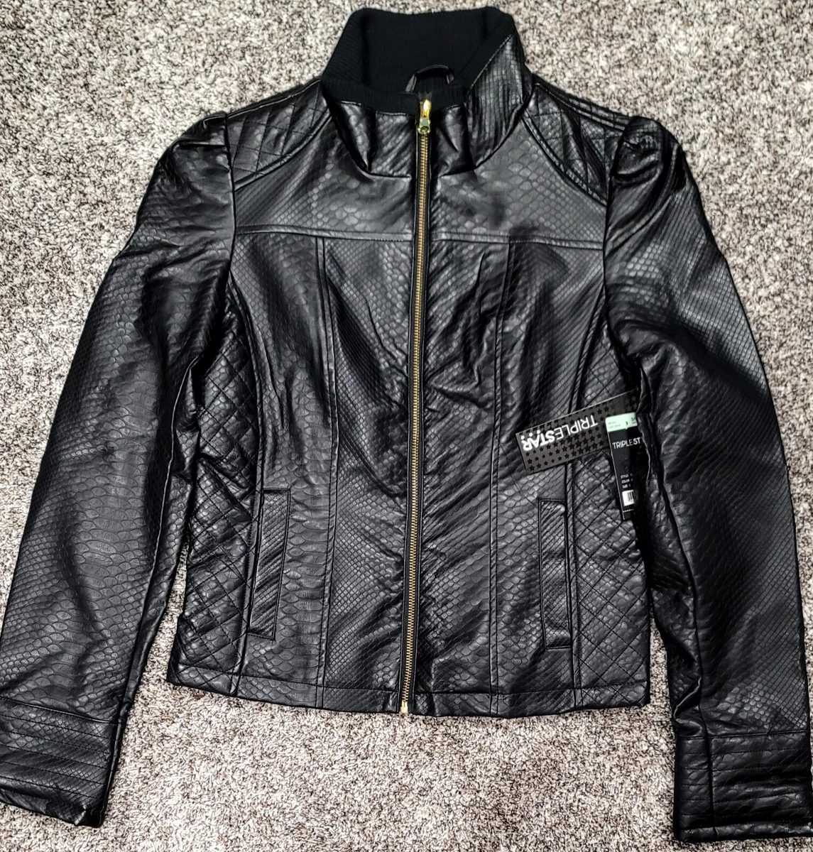 Textured leather jacket cheap