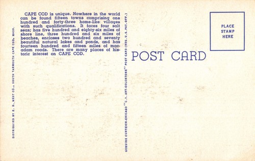 Cape Cod und die Pilgerlandmesse. Karte Postkarte P78 - Bild 2 von 2